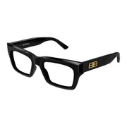 Balenciaga BB0240O-001 Optical Black Transparent Frames; Size 52