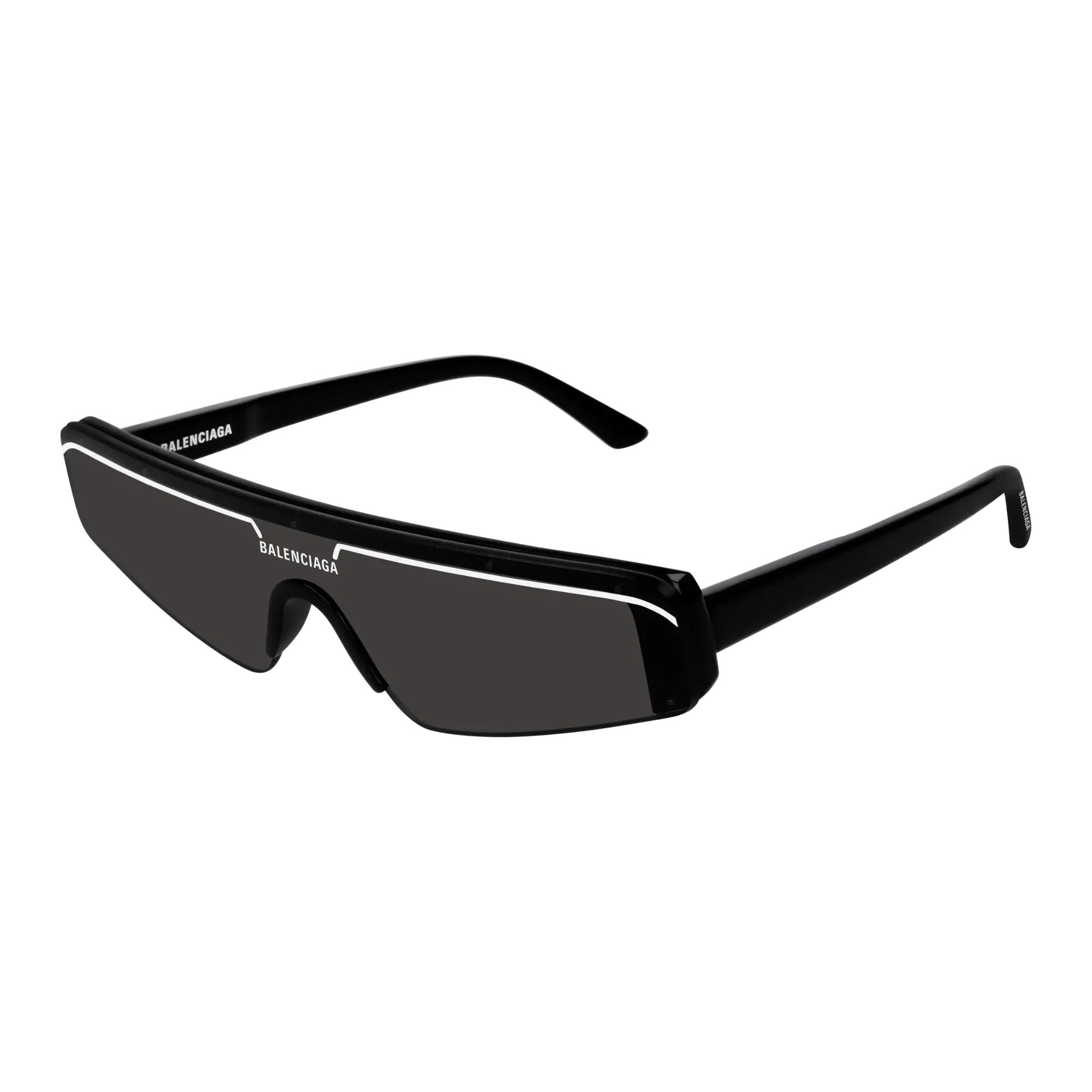 Balenciaga BB0003S-001 Sunglasses Black Grey Frames; Size 99