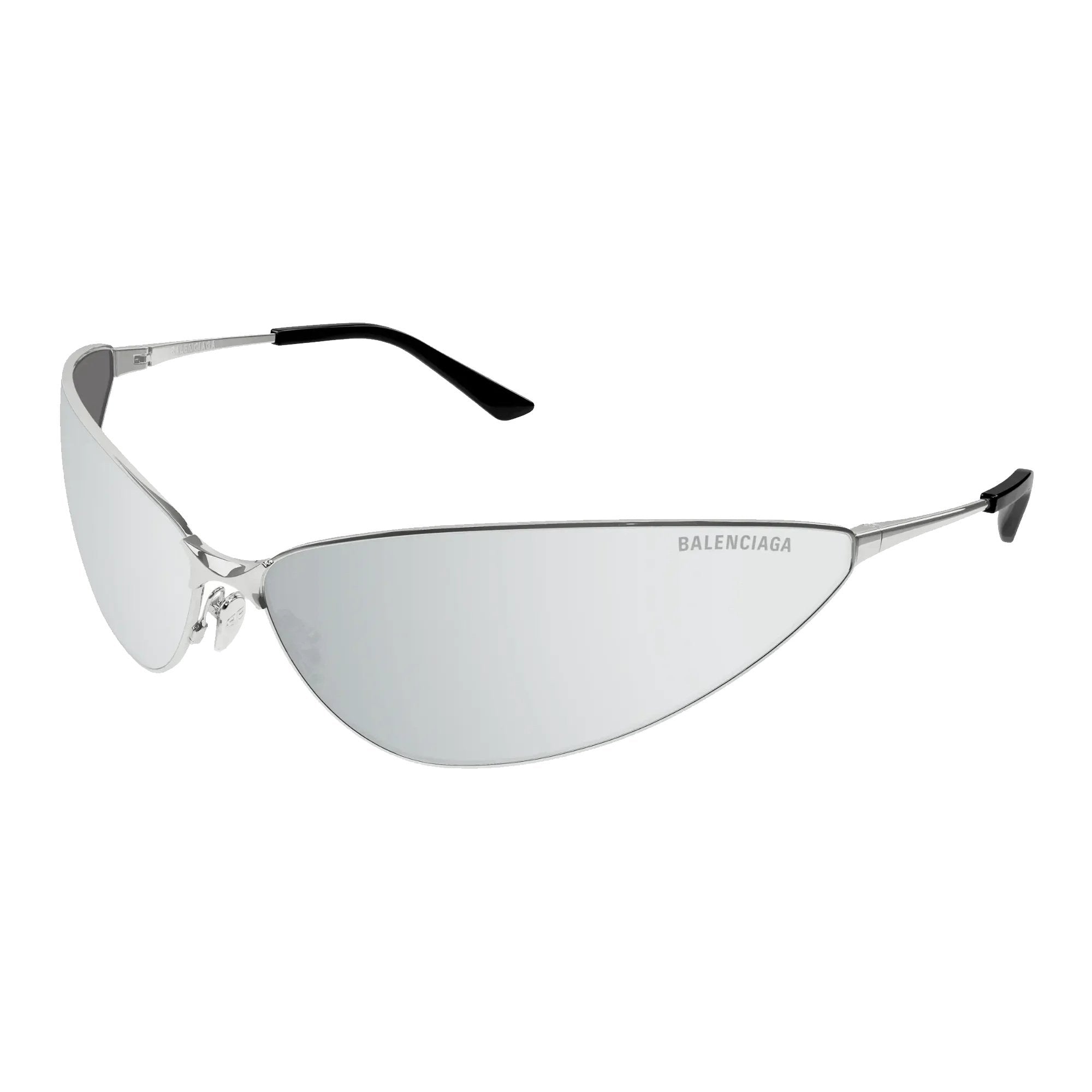 Balenciaga BB0315S-001 Sunglasses Silver Frames; Size 93