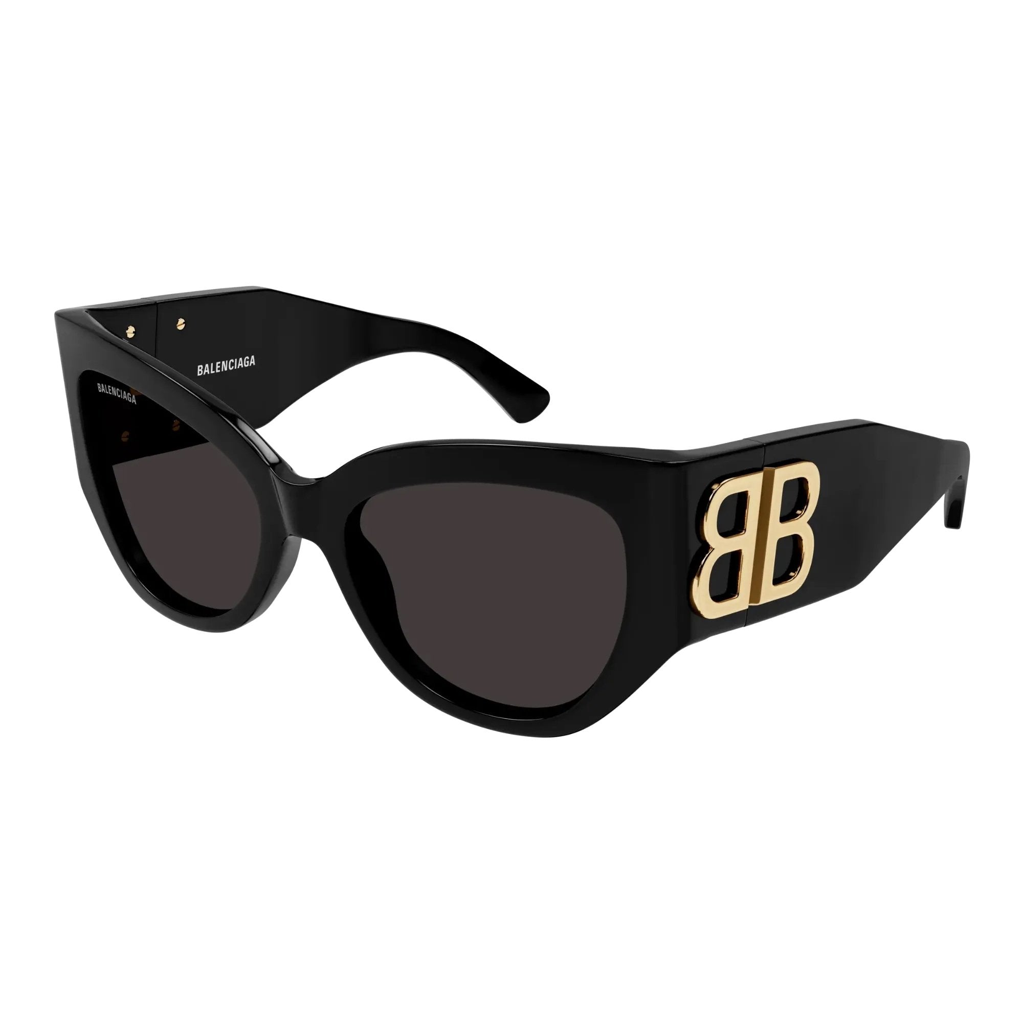 Balenciaga BB0322S-002 Sunglasses Black Grey Frames; Size 55