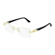Cartier CT0287O-001 Optical Gold Black Transparent Frames; Size 54