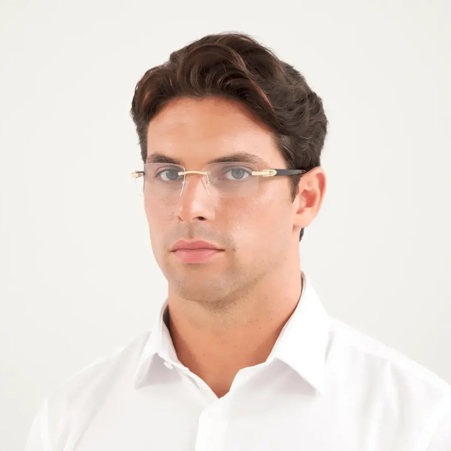 Cartier CT0287O-001 Optical Gold Black Transparent Frames; Size 54