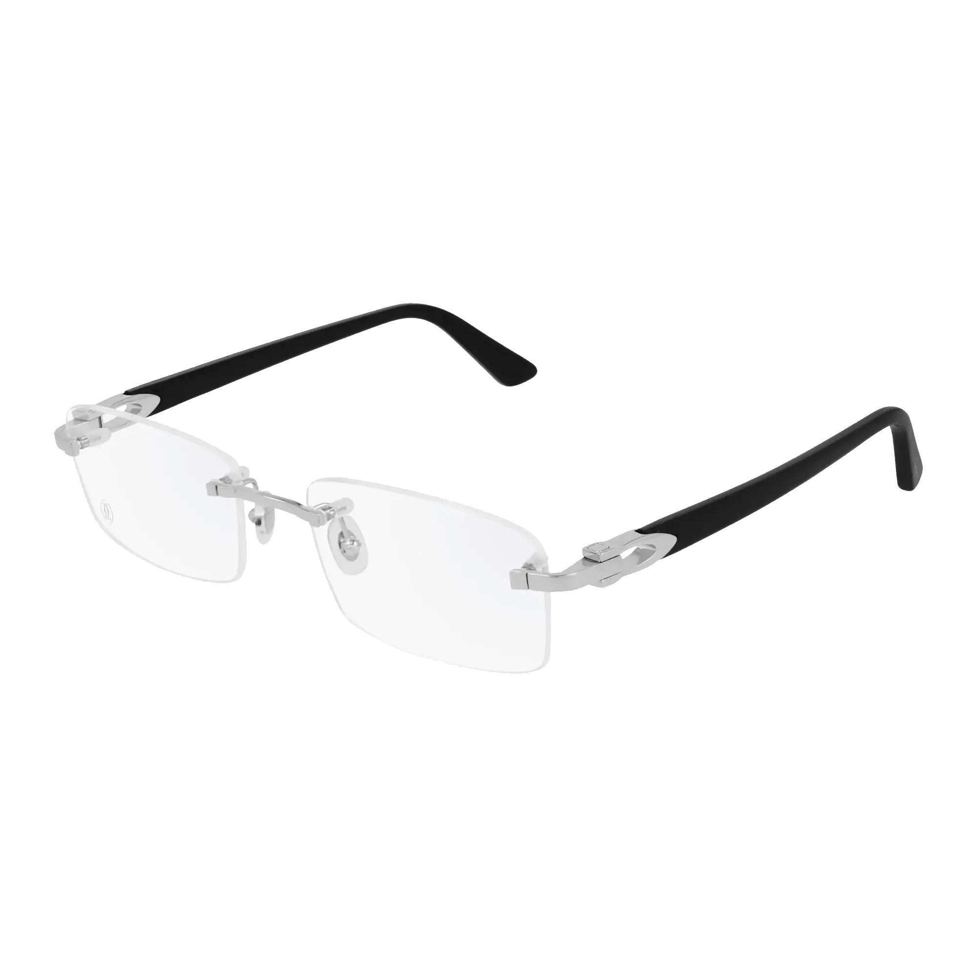 Cartier CT0287O-004 Optical Silver Blue Transparent Frames; Size 54