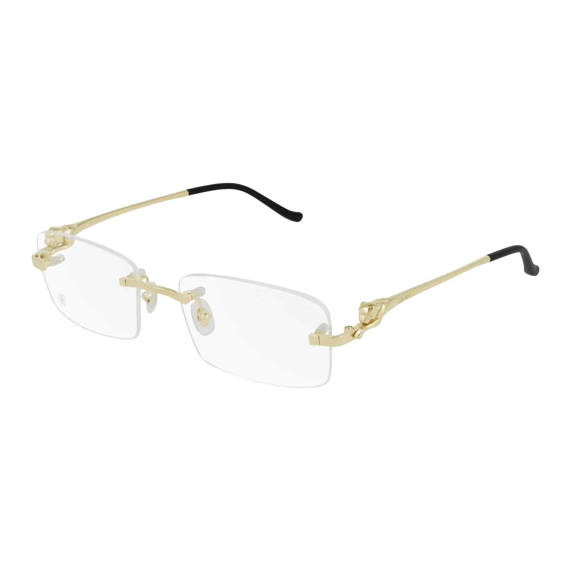 Cartier CT0281O-001 Optical Gold Transparent Frames; Size 54
