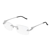 Cartier CT0281O-002 Optical Silver Transparent Frames; Size 54