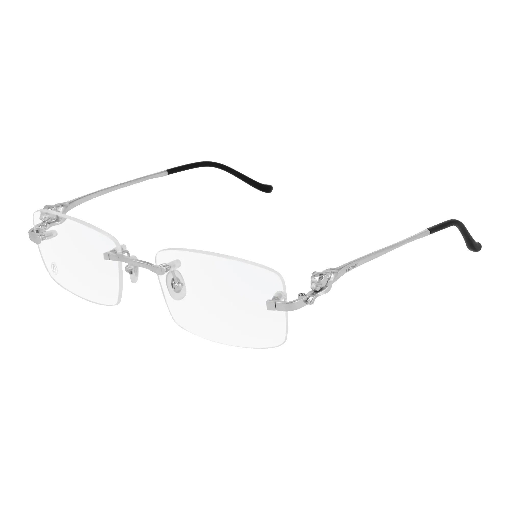 Cartier CT0281O-002 Optical Silver Transparent Frames; Size 54