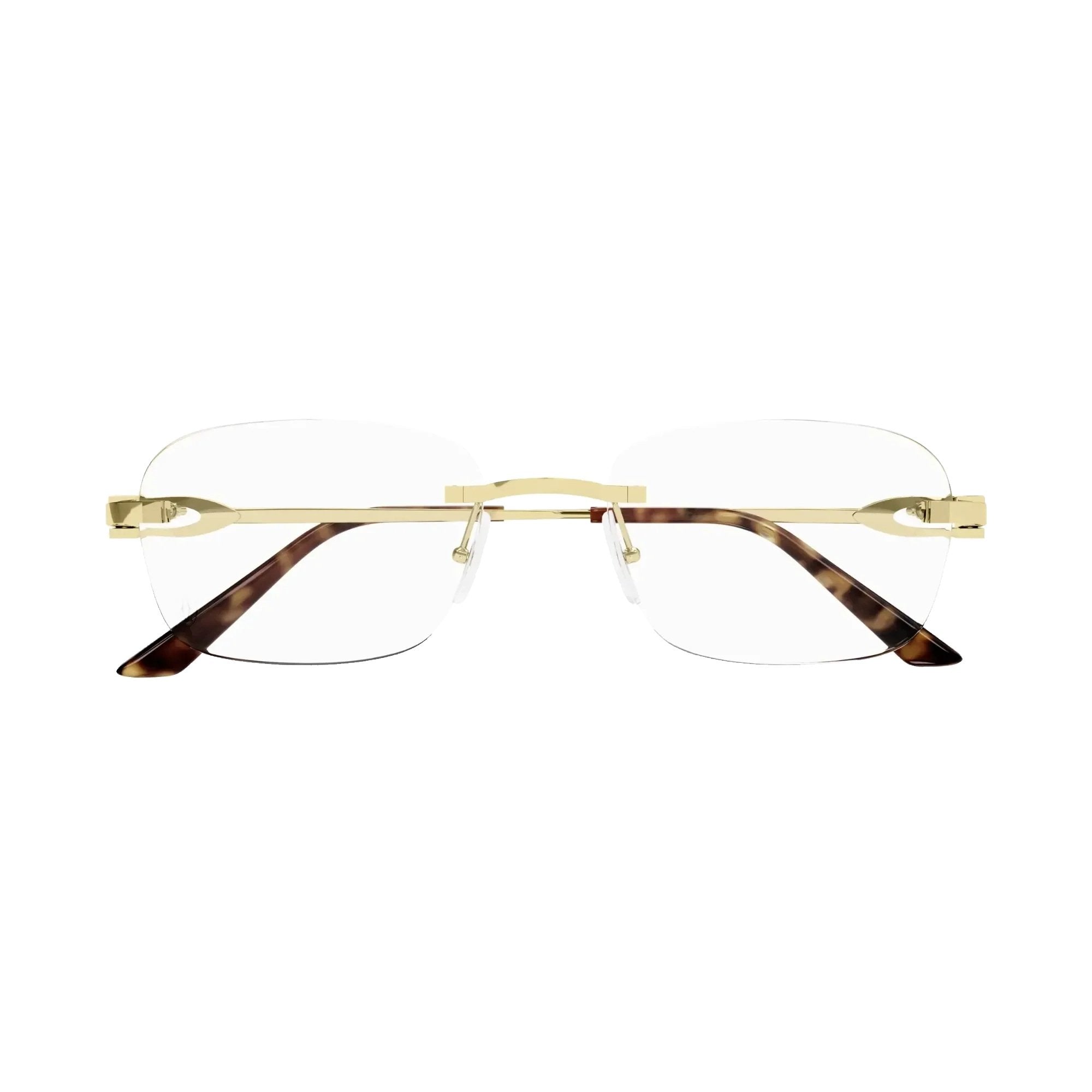 Cartier CT0290O-003 Optical Gold Transparent Frames; Size 55