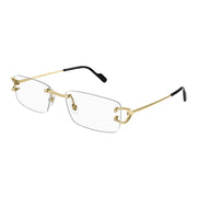Cartier CT0344O-003 Optical Gold Transparent Frames; Size 56