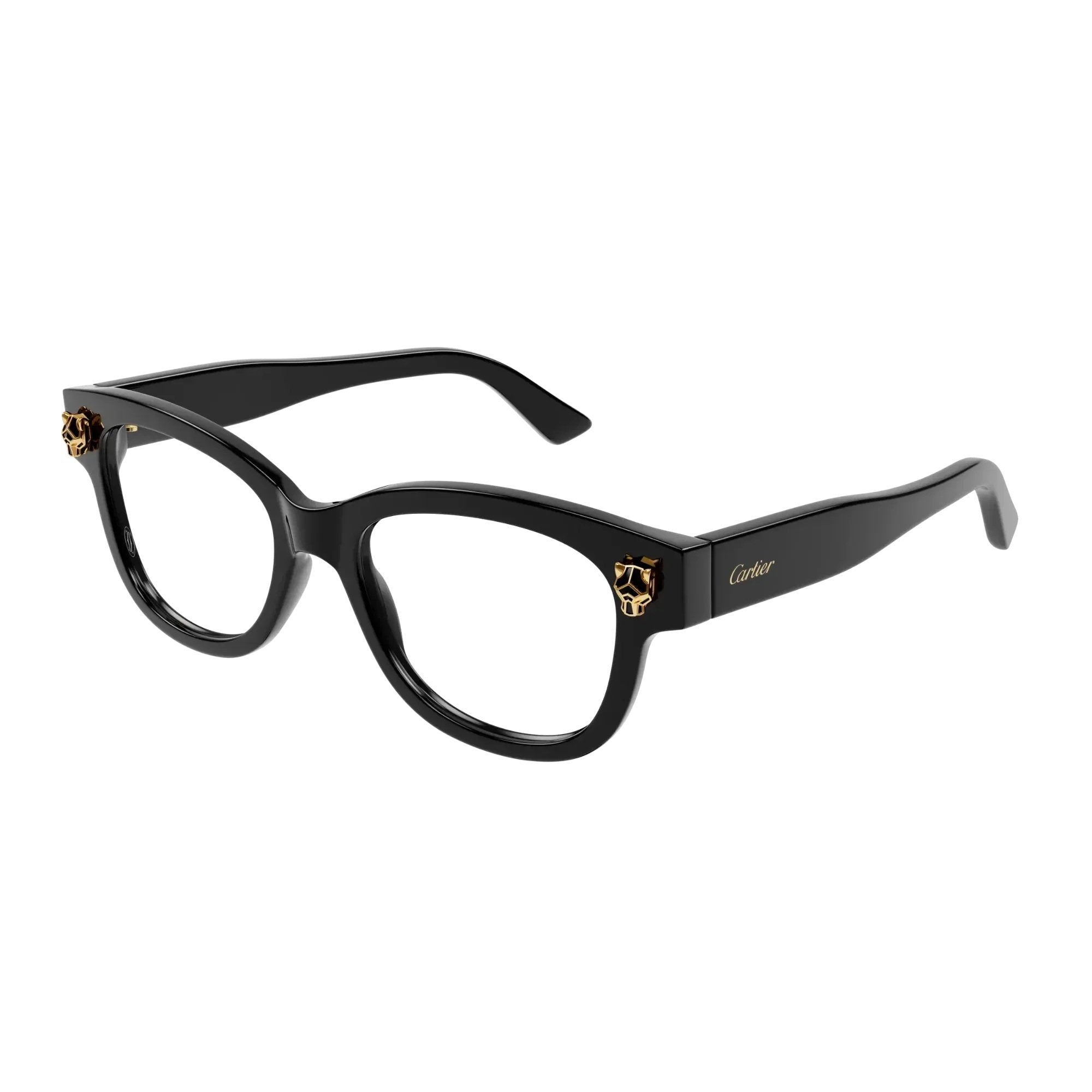 Cartier CT0373O-001 Optical Black Transparent Frames; Size 51