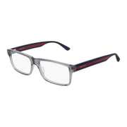 Gucci GG0752O-003 Optical Grey Blue Transparent Frames; Size 56