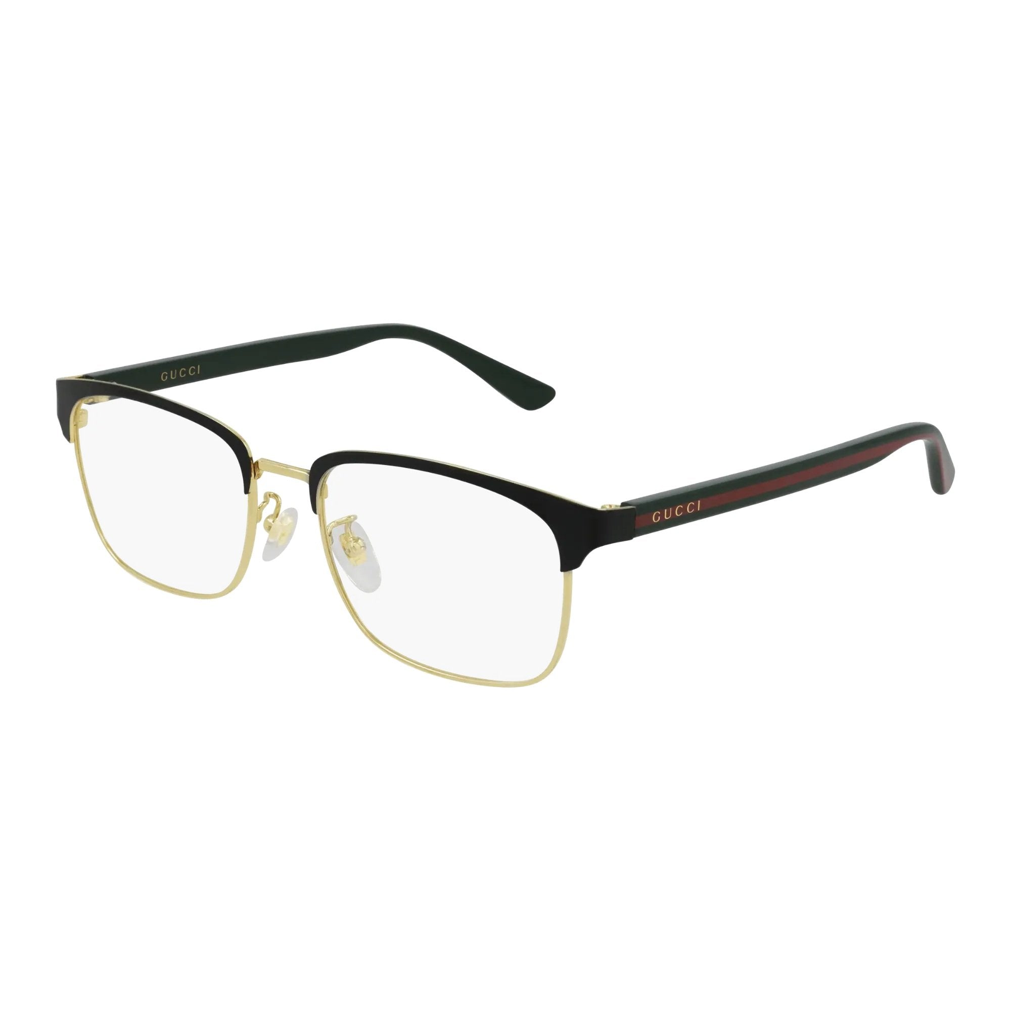 Gucci GG0934OA-001 Optical Black Green Transparent Frames; Size 54