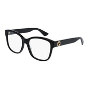 Gucci GG0038ON-001 Optical Black Transparent Frames; Size 54