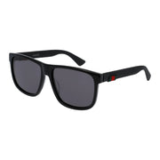 Gucci GG0010S-001 Sunglasses Black Grey Transparent Frames; Size 58