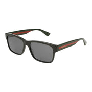 Gucci GG0340S-006 Sunglasses Black Multicolor Grey Frames; Size 58