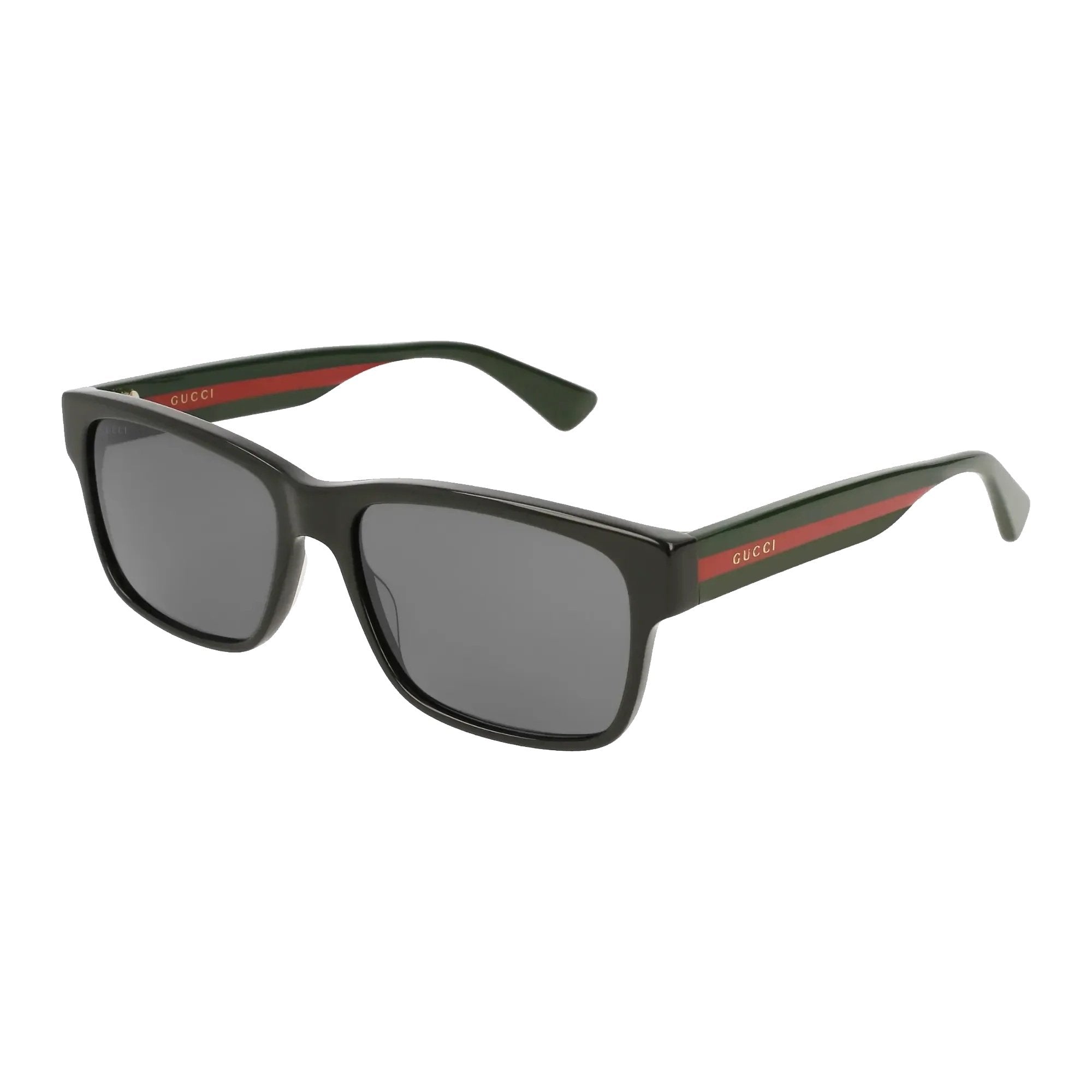 Gucci GG0340S-006 Sunglasses Black Multicolor Grey Frames; Size 58