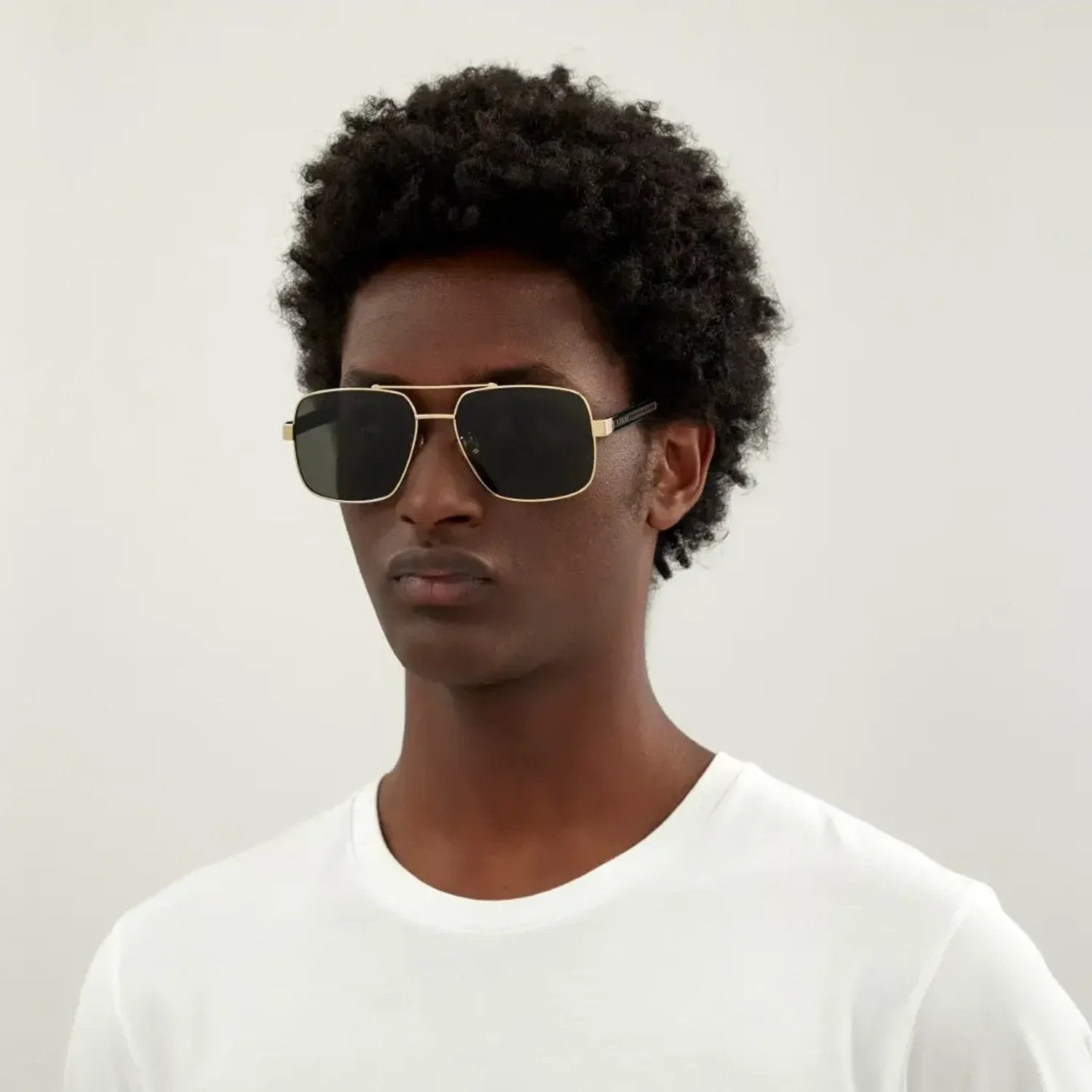 Gucci GG0529S-001 Sunglasses Gold Crystal Grey Frames; Size 60