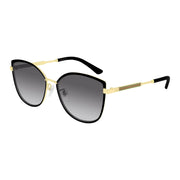 Gucci GG0589SK-001 Sunglasses Black Gold Grey Frames; Size 57