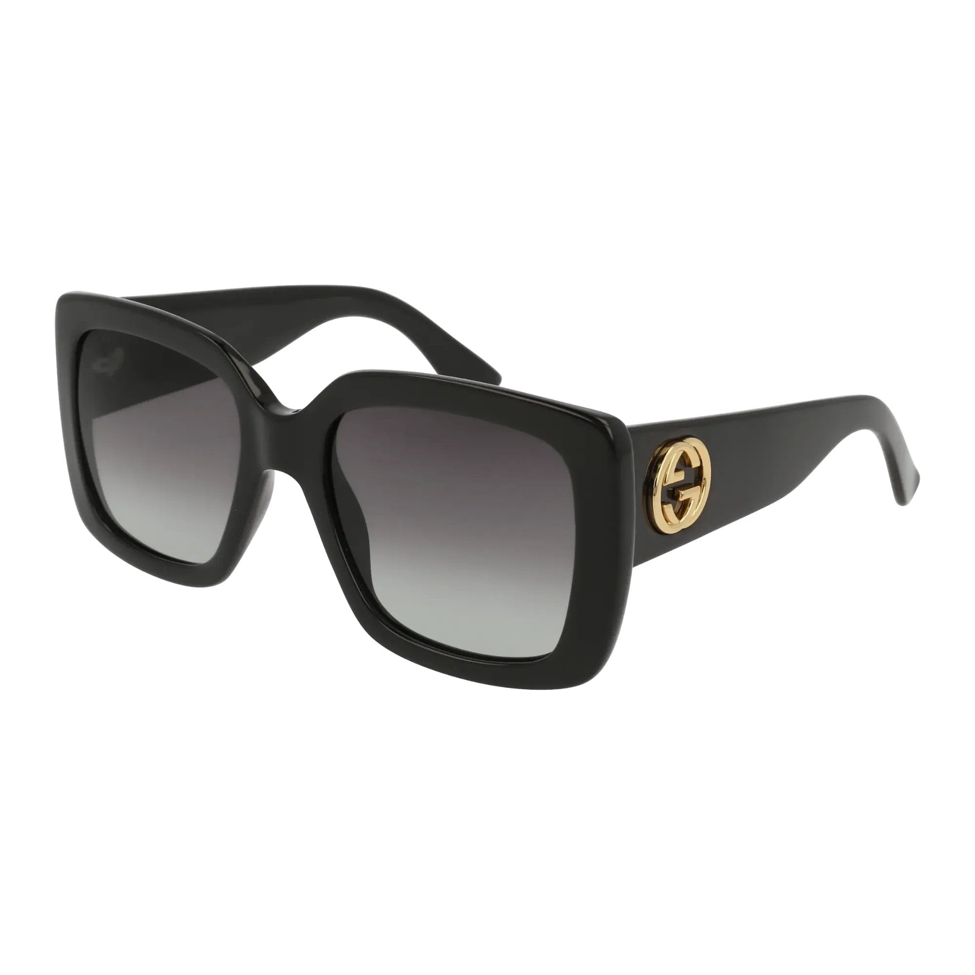 Gucci GG0141SN-001 Sunglasses Black Grey Frames; Size 53
