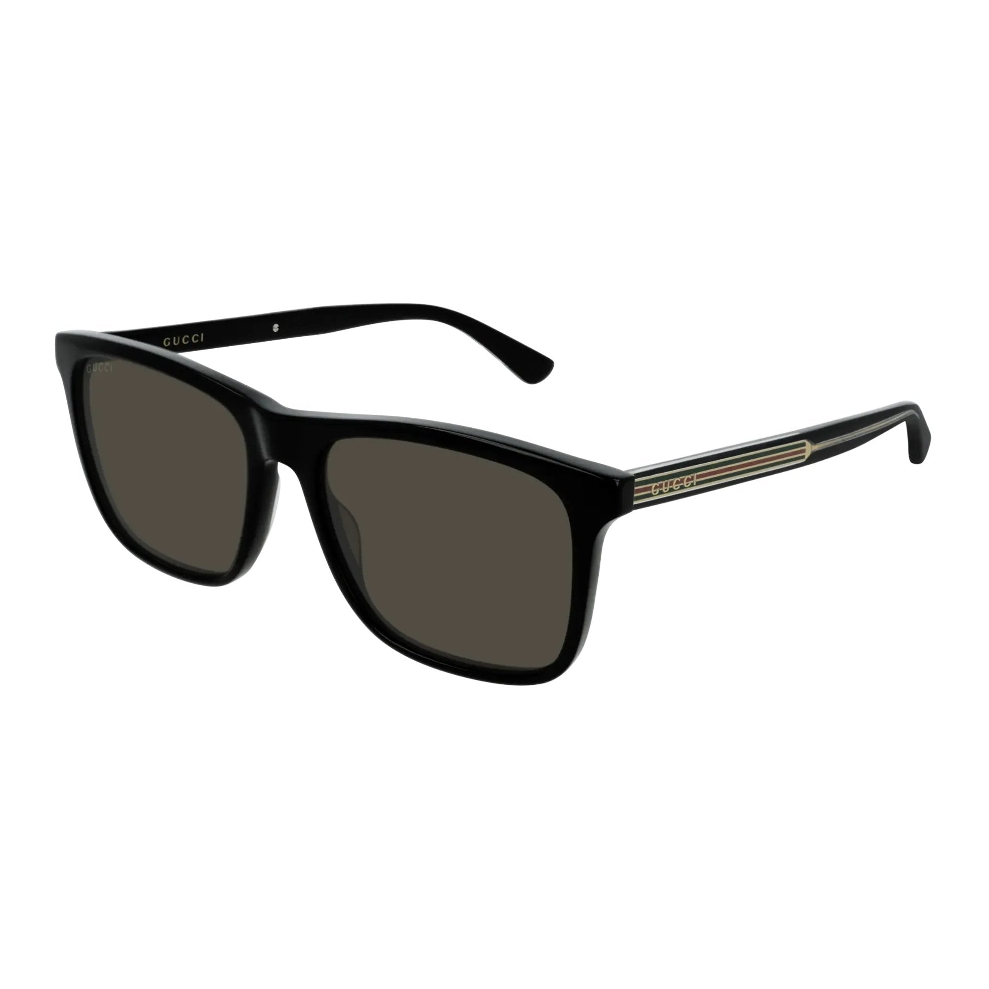 Gucci GG0381SN-007 Sunglasses Black Grey Frames; Size 57