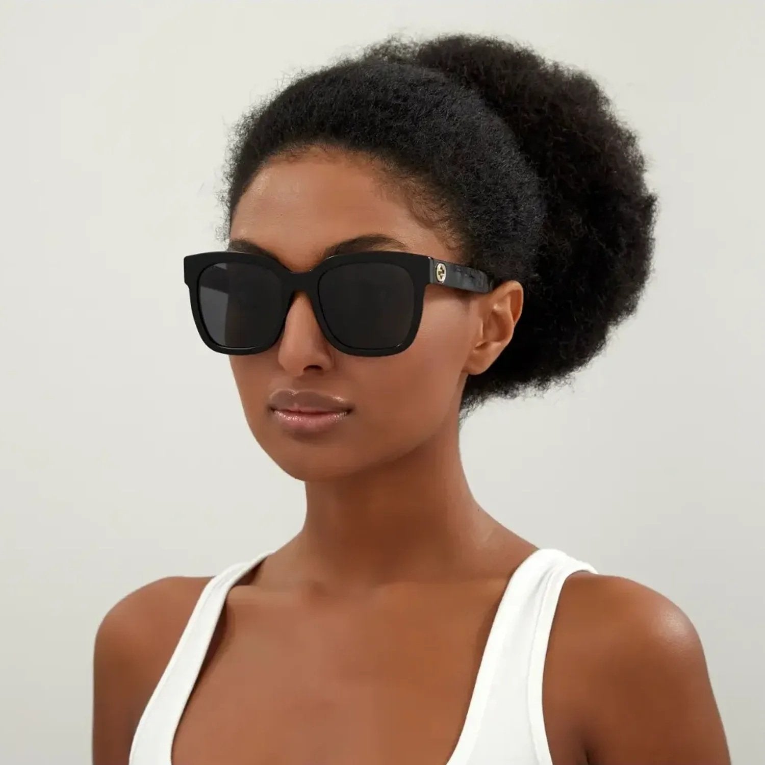 Gucci GG0034SN-001 Sunglasses Black Grey Frames; Size 54