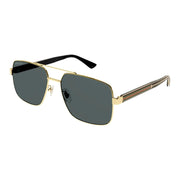 Gucci GG0529S-005 Sunglasses Gold Crystal Smoke Frames; Size 60