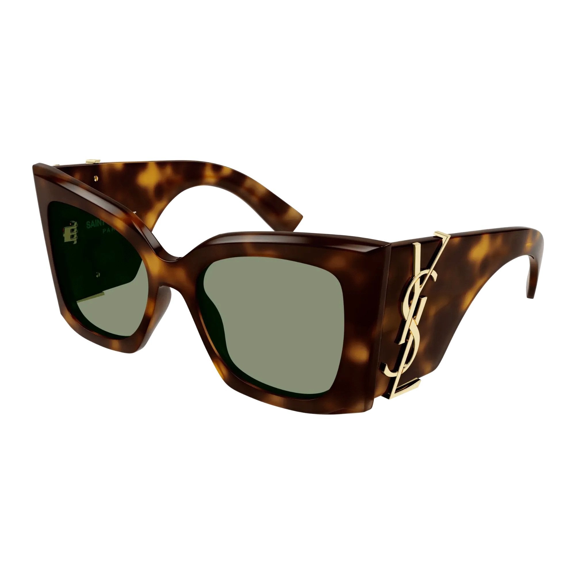 Saint Laurent SL M119 BLAZE-002 Sunglasses Havana Green Frames; Size 54