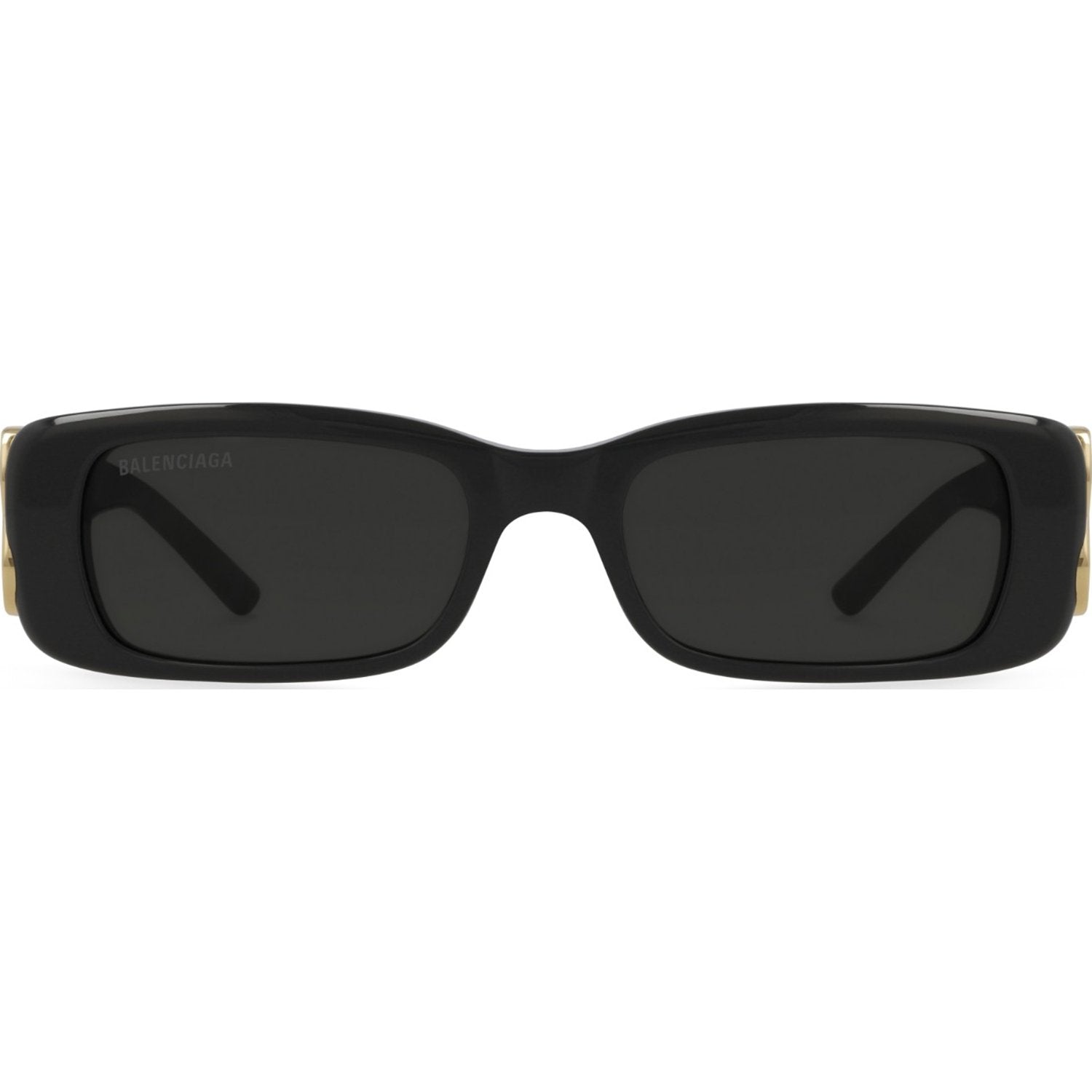 Balenciaga BB0096S-001 Sunglasses Black Gold Grey Frames; Size 51