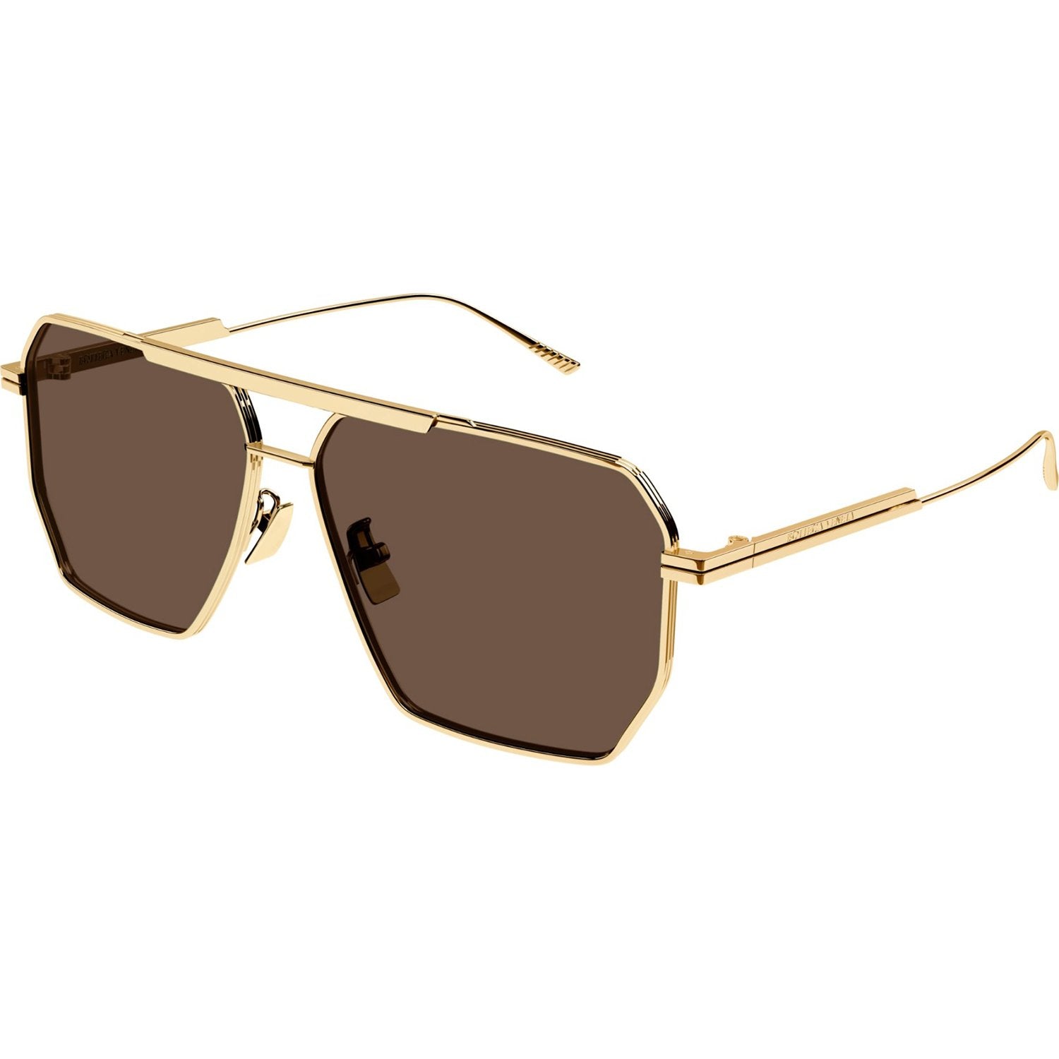 Bottega Veneta BV1012S-003 Sunglasses Gold Brown Frames; Size 60