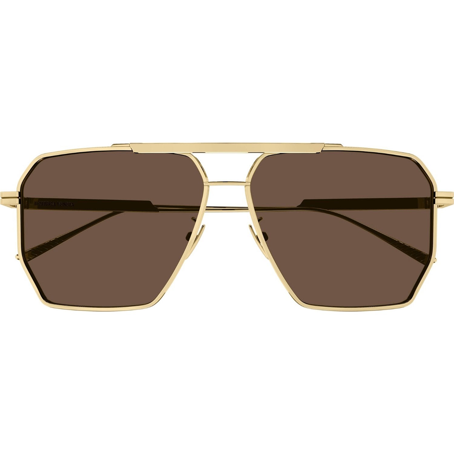 Bottega Veneta BV1012S-003 Sunglasses Gold Brown Frames; Size 60