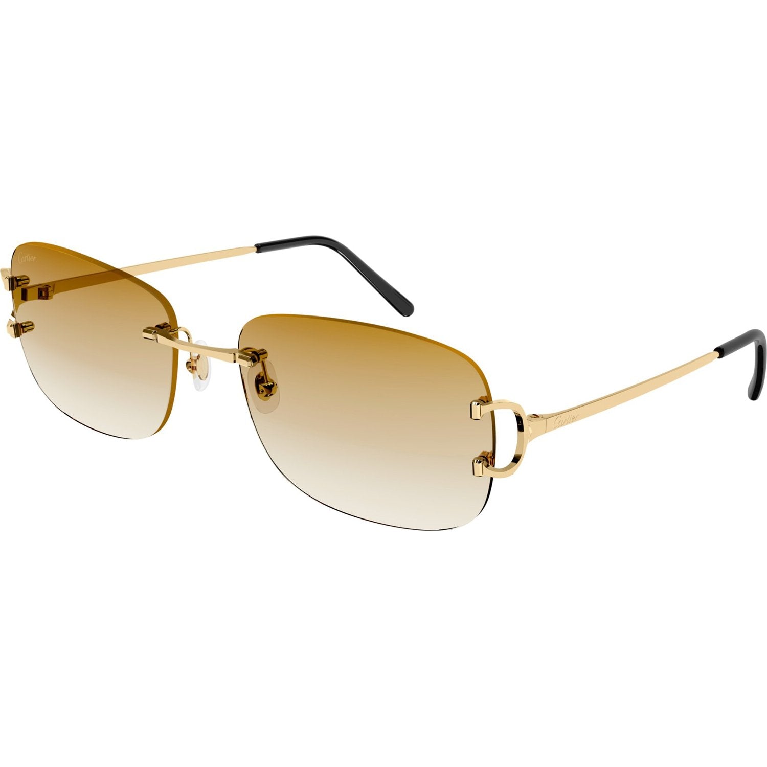 Cartier CT0011RS-002 Sunglasses Gold Yellow Frames; Size 58