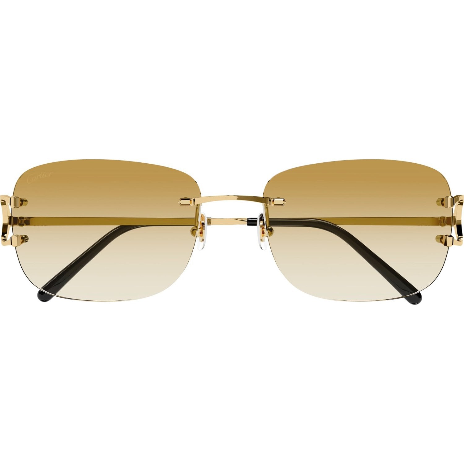 Cartier CT0011RS-002 Sunglasses Gold Yellow Frames; Size 58