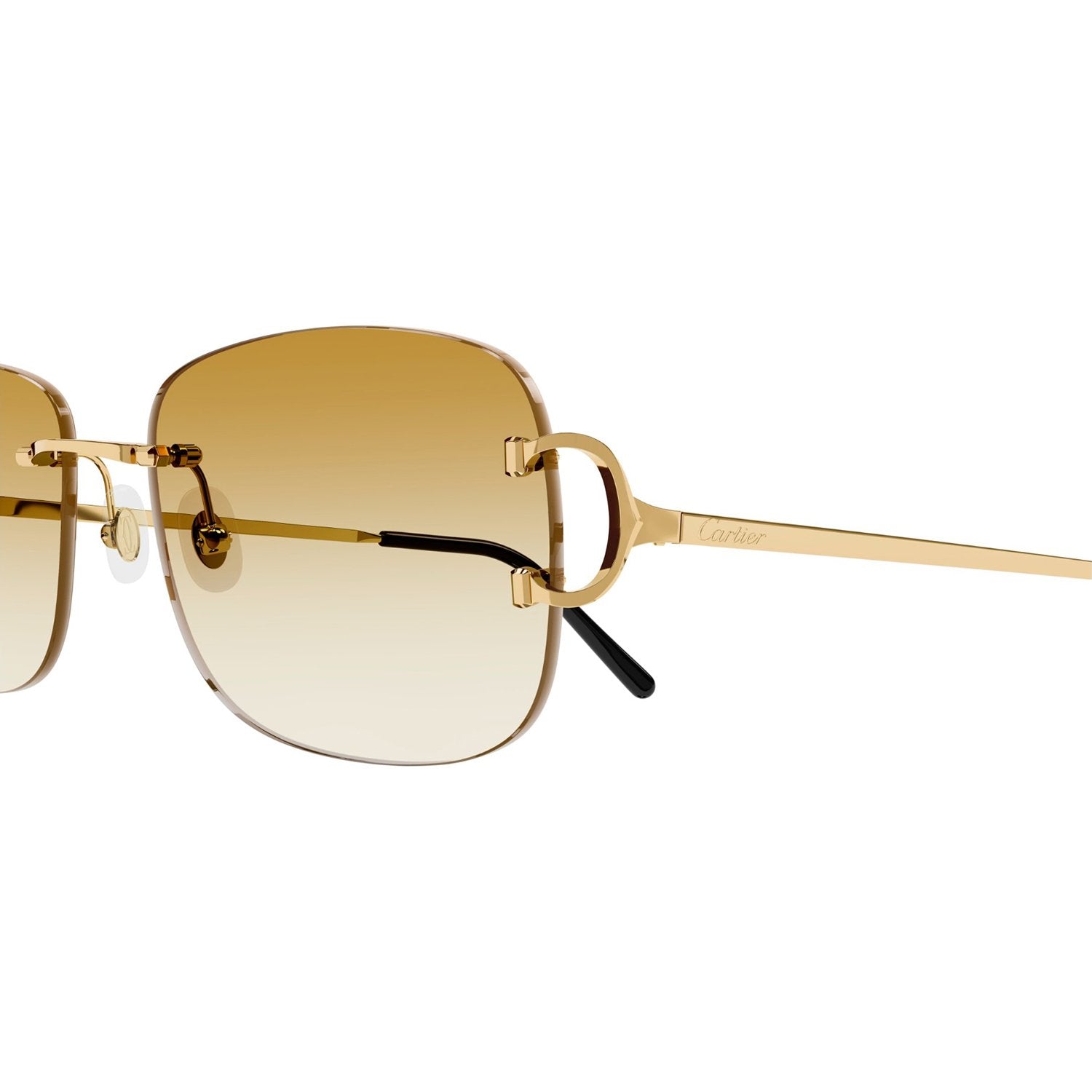 Cartier CT0011RS-002 Sunglasses Gold Yellow Frames; Size 58