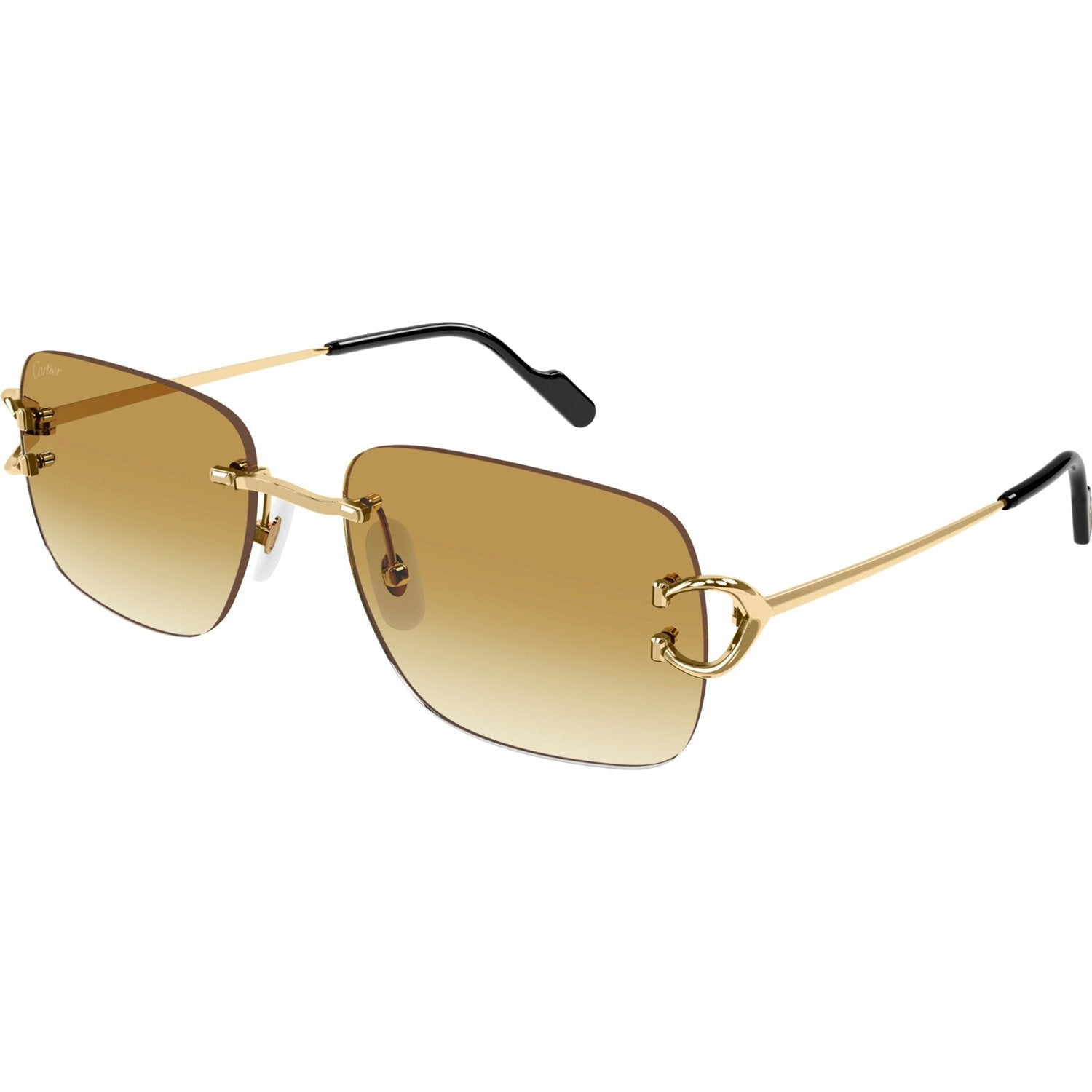 Cartier CT0330S-003 Sunglasses Gold Yellow Frames; Size 57