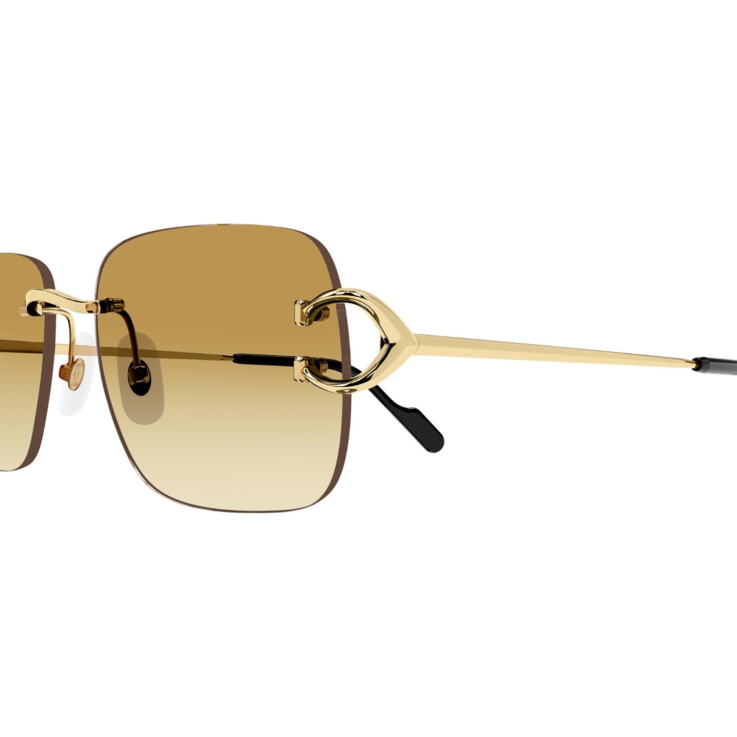 Cartier CT0330S-003 Sunglasses Gold Yellow Frames; Size 57