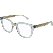 Gucci GG0184O-005 Optical Grey Transparent Frames; Size 50