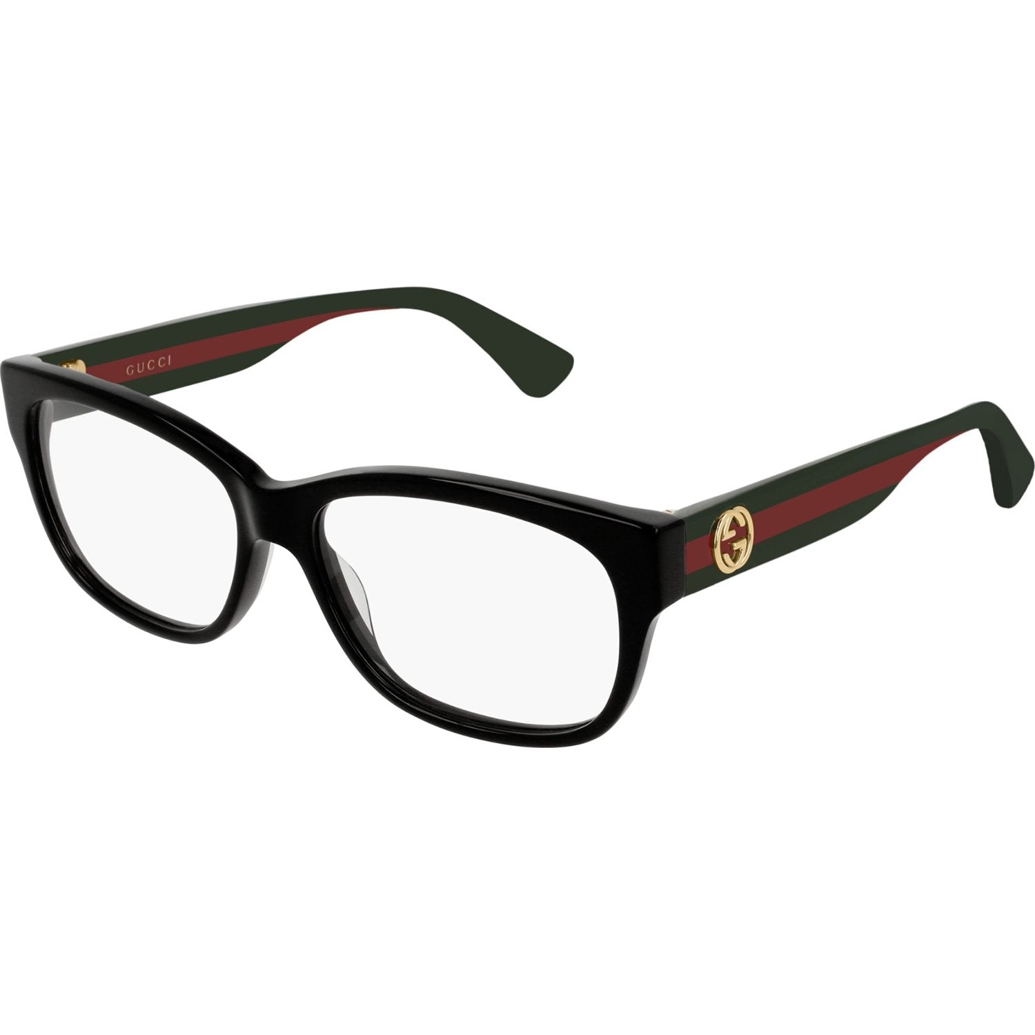 Gucci GG0278O-011 Optical Black Multicolor Transparent Frames; Size 55