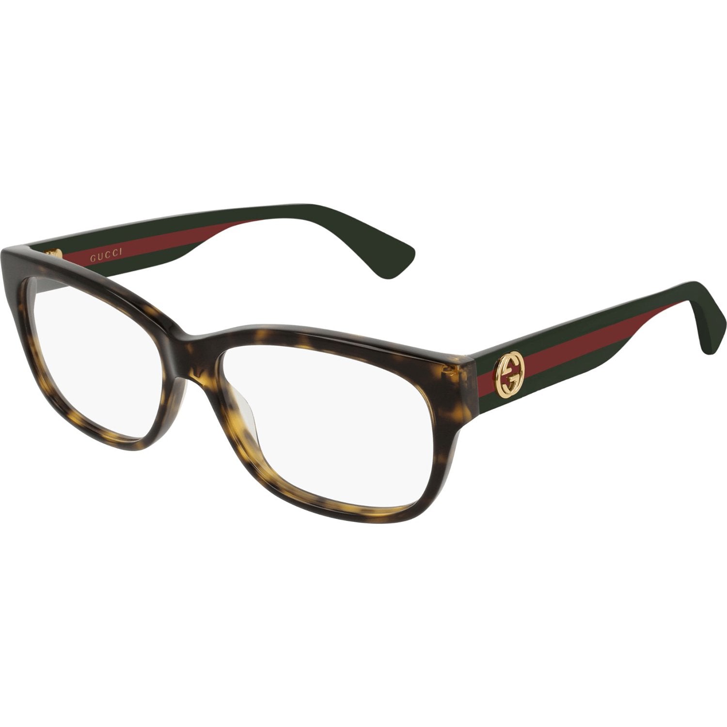 Gucci GG0278O-012 Optical Havana Multicolor Transparent Frames; Size 55