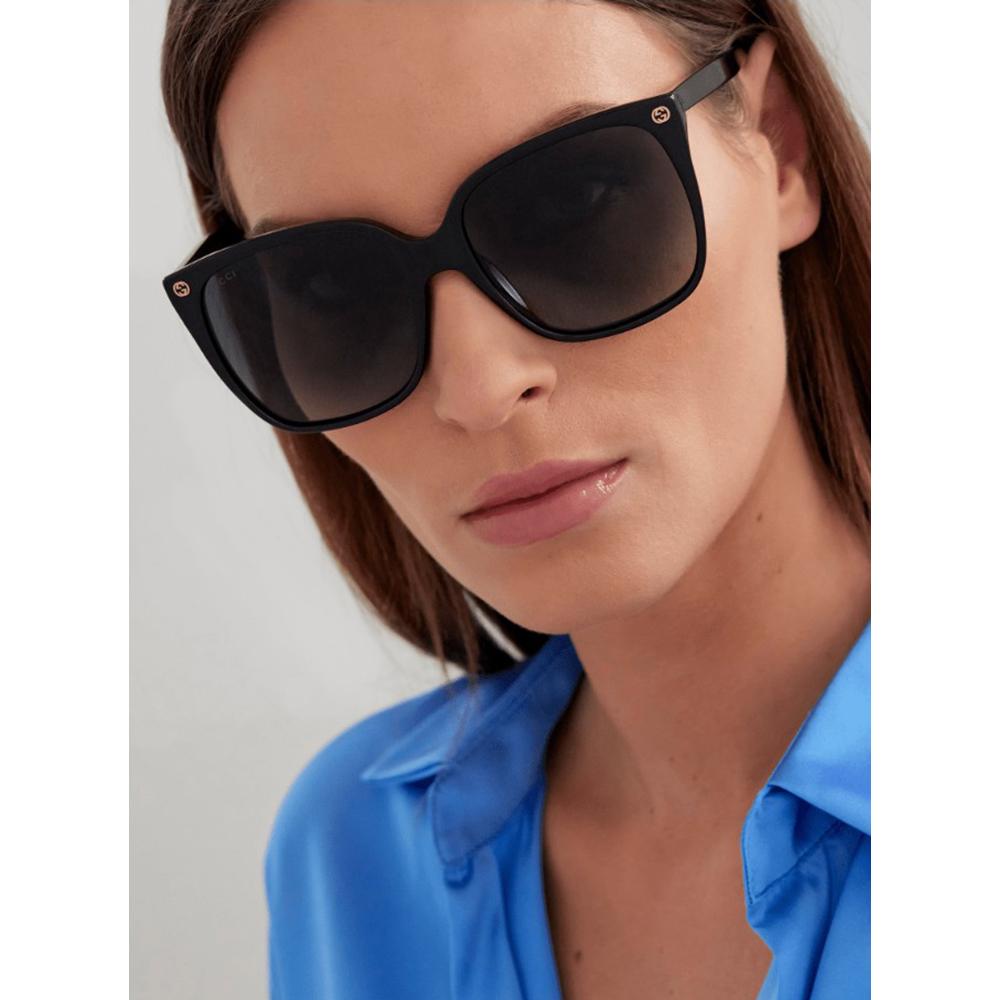 Gucci GG0022S-001 Sunglasses Black Grey Frames; Size 57