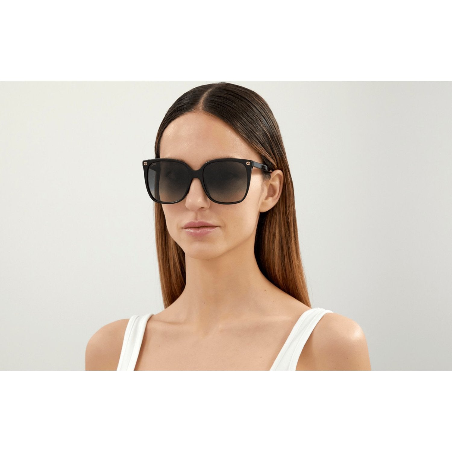 Gucci GG0022S-001 Sunglasses Black Grey Frames; Size 57
