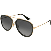 Gucci GG0062S-011 Sunglasses Gold Grey Frames; Size 57