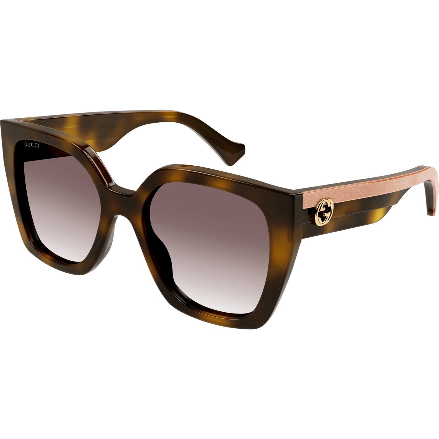 Gucci GG1300S-003 Sunglasses Havana Crystal Brown Frames; Size 55