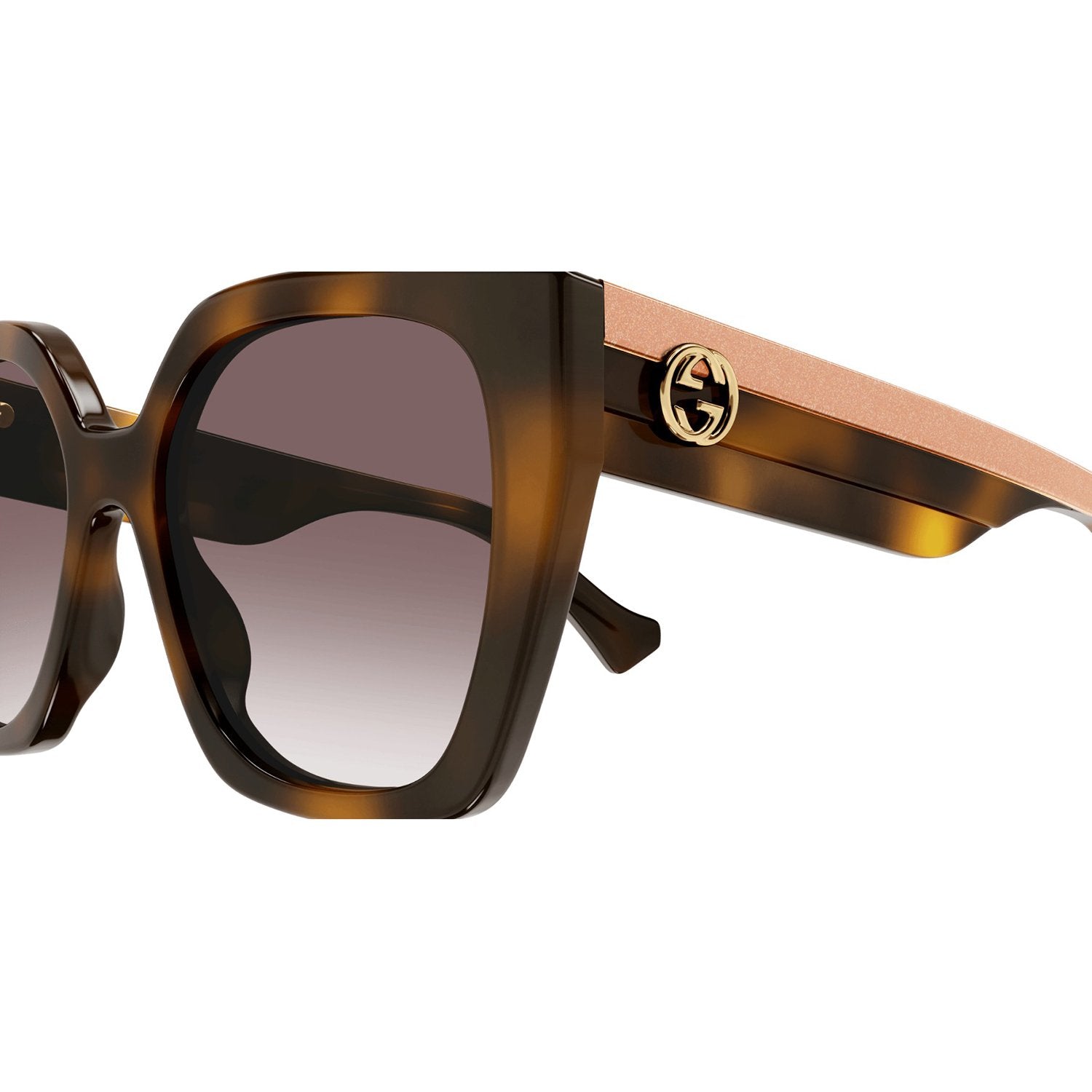 Gucci GG1300S-003 Sunglasses Havana Crystal Brown Frames; Size 55