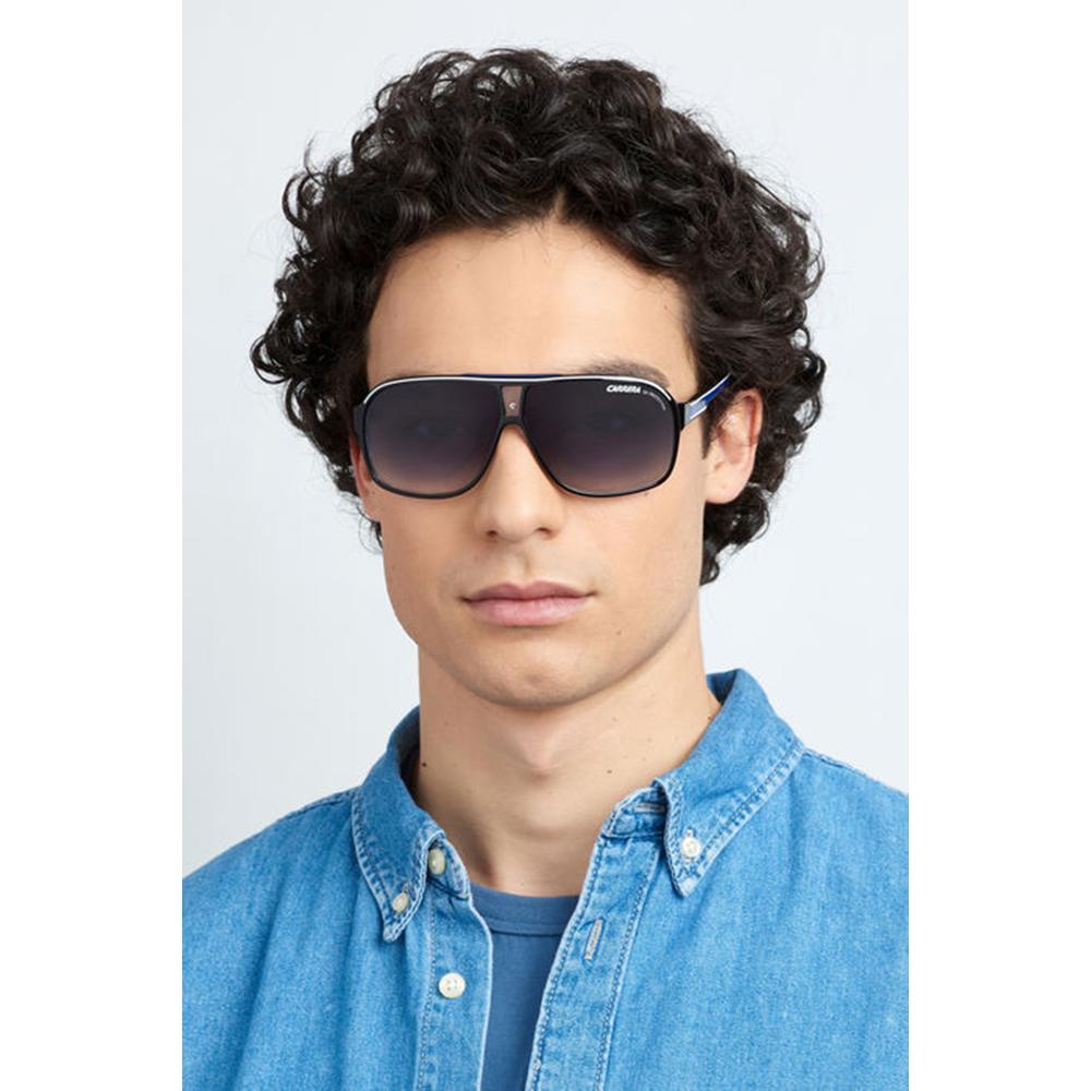 Carrera CARRERA Sunglasses Black Crystal Black White Blue Frame, size 64