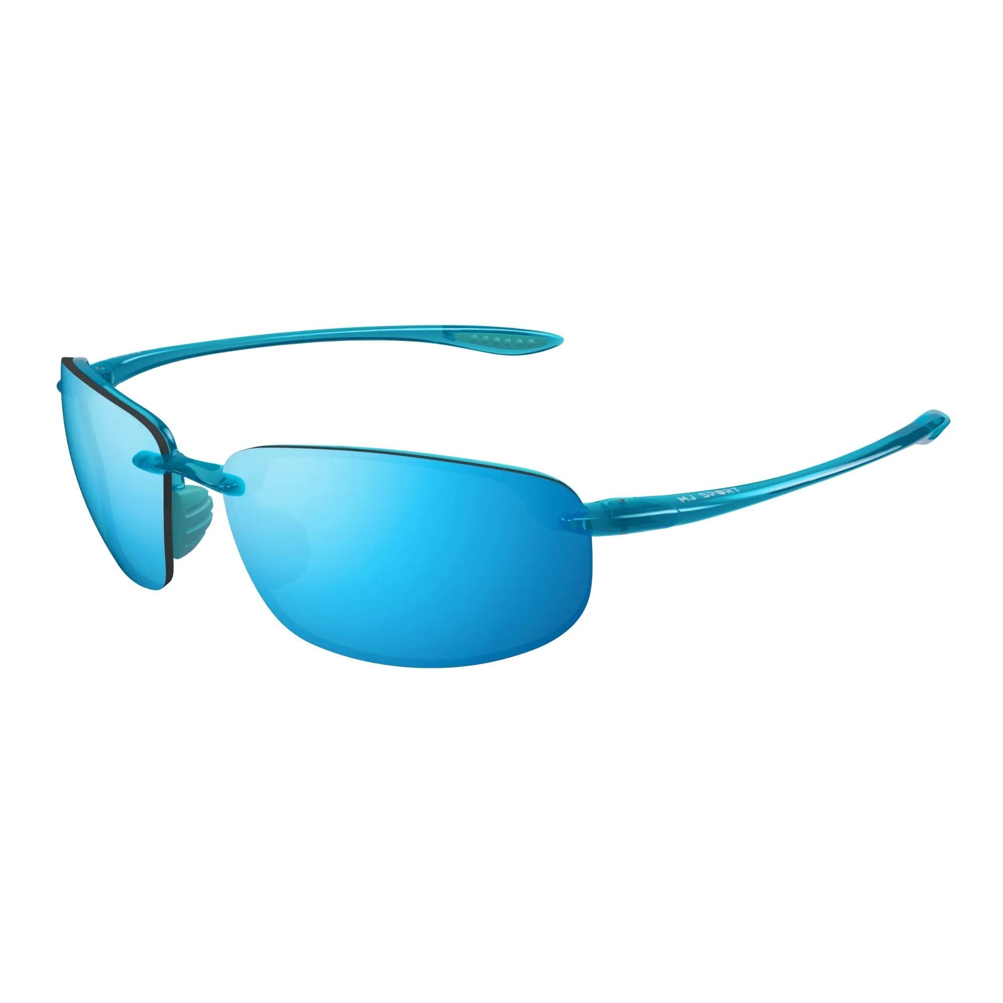 Maui Jim B407-03 Hookipa Sunglasses Blue Frames Blue Hawaii Full Mirror Lenses; Size 64