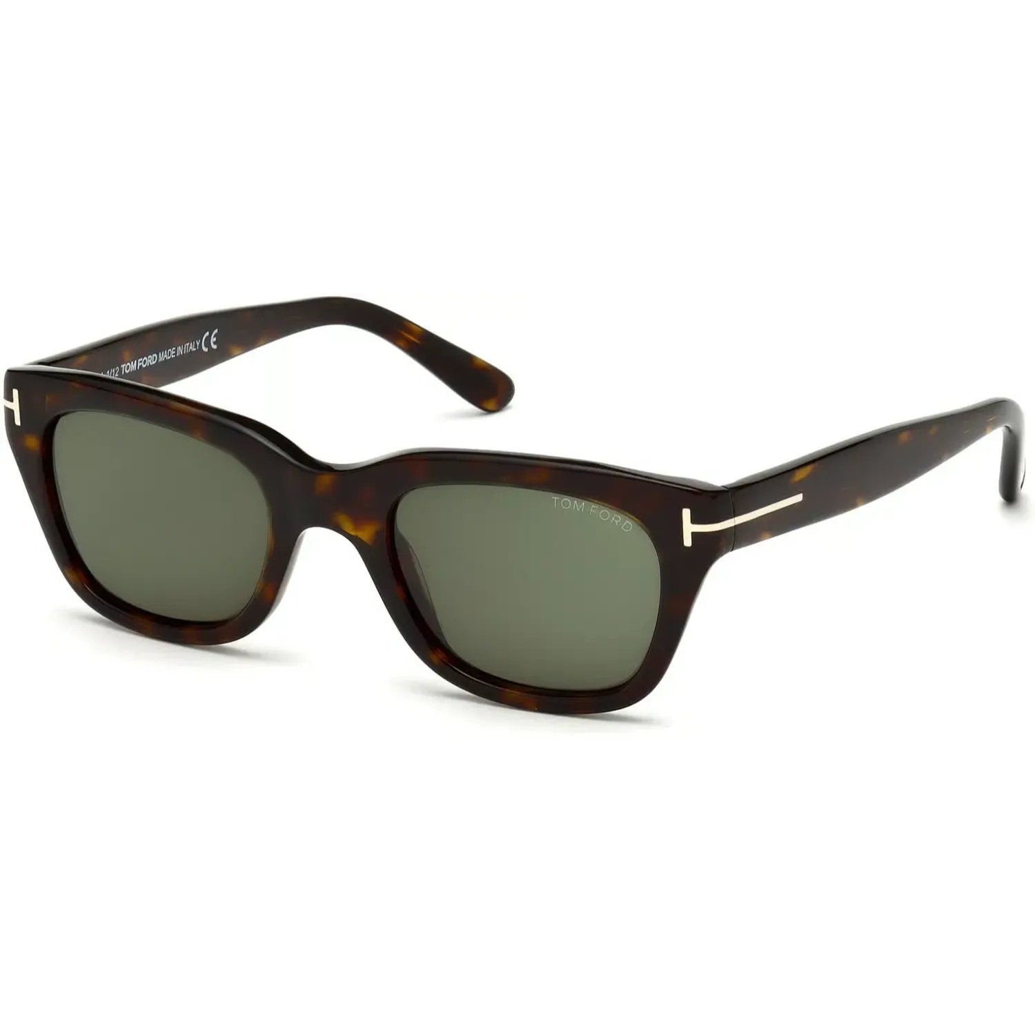 Tom Ford FT0237 Sunglasses Dark Havana Frames Green Lenses; Size 52