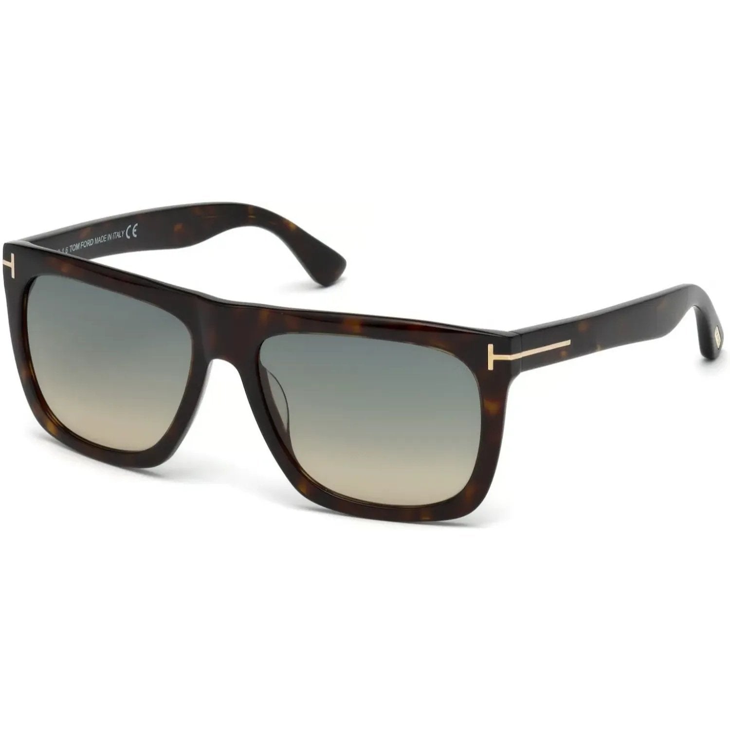 Tom Ford FT0513 Sunglasses Dark Havana Frames Gradient Blue Lenses; Size 57