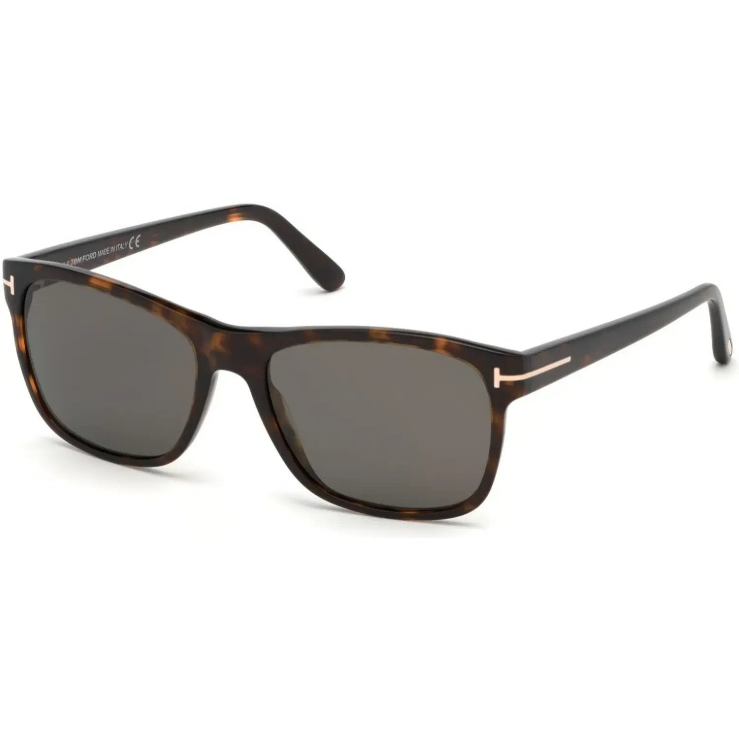 Tom Ford FT0698 Sunglasses Dark Havana Frames Smoke Polarized Lenses; Size 59