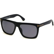 Tom Ford FT0513 Sunglasses Matte Black Frames Smoke Polarized Lenses; Size 57