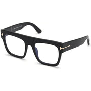 Tom Ford FT0847 Sunglasses Shiny Black Frames Clear Lenses; Size 52