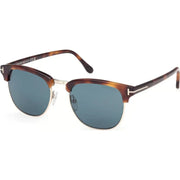 Tom Ford FT0248 Sunglasses Blonde Havana Frames Blue Lenses; Size 53